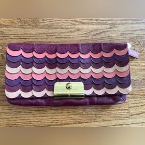 Coach various shades of purple clutch